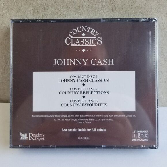 1994 NEW Sealed Johnny Cash Country Classics 3-Disc Music CD - Picture 2 of 3